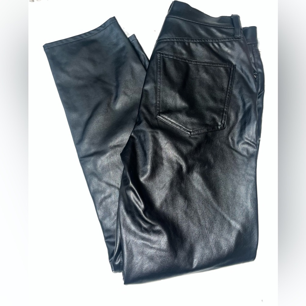 Veronica Beard Faux Leather Black  Pants